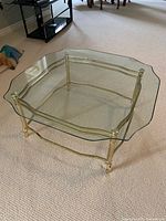 Full view of glass coffee table