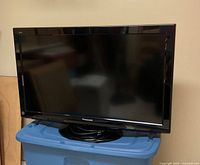 Front view of Panasonic 37-inch LCD TV on stand