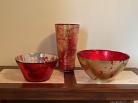 Front view showing all three glass pieces together