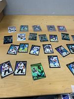 All cards laid out on table showing quantity and variety