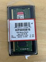 Front view of Kingston KCP432SS8/16 16GB DDR4 SODIMM in sealed package