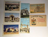 All five postcards and fold-out booklet front sides