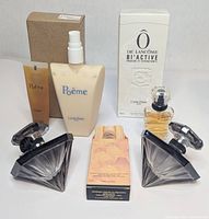 Group shot showing all seven Lancôme items