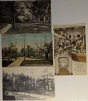 Group shot of all four postcards to show lot completeness