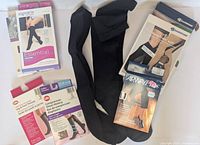 Overview of all boxed compression hosiery and loose socks