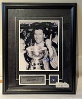 Full framed signed Andy Bathgate photo