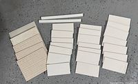 overview of all tiles laid out on floor