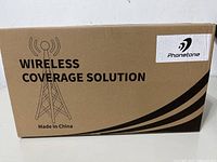 Front of sealed box showing branding and product type