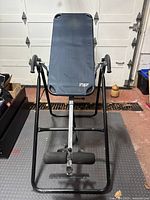 Full view of Hang Ups folding inversion table upright