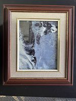 Full view of framed print showing frame, mat, artwork