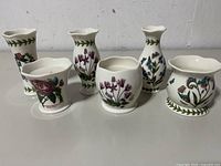 All six Portmeirion Botanic Garden pieces grouped