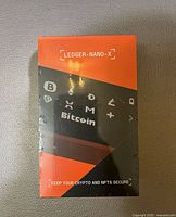 Front of sealed Ledger Nano X retail box