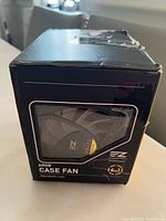 Front of sealed EZDIY-FAB ARGB case fan box displaying product window and 6-in-1 marking