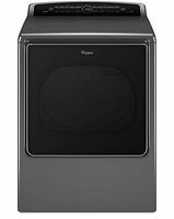 Front view stock image of Whirlpool Cabrio platinum electric dryer