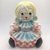 Front view of Relpo ragdoll girl planter