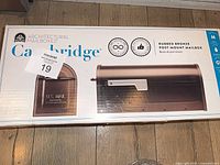 Retail box front showing Cambridge mailbox image and branding
