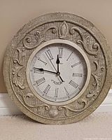 Skytimer round ceramic wall clock front view