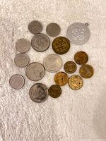 Overview of all tokens laid out on towel