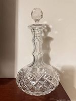 Full view of decanter with stopper in place