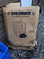 Original Soilsaver Classic Composter box showing product illustration and model information