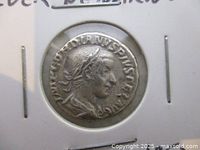 Obverse of Gordian III silver Denarius in holder