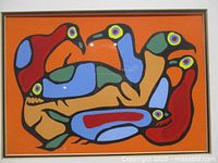 full view of painting showing subjects and colors