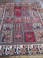 Full view of Bakhtiar panel rug
