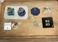Group shot of all eleven Swarovski items on tray