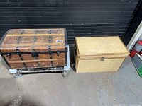 Both trunks side by side closed