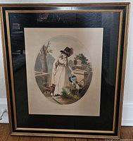 Front view of framed print showing artwork, mat, and frame