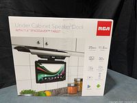 Front of sealed box showing product image and key specs