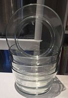 Stack of 4 clear glass bowls