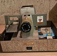 TDC Selectron Headliner 303 projector in case with slides visible