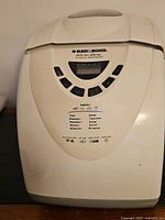Top view of Black & Decker All-In-One breadmaker showing control panel