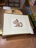 Framed Bill Reid Haida Wolf print top view