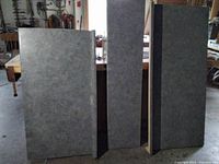 Three countertop pieces front view