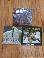 All three Robert Bateman hardcover art books laid out on floor