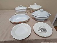 Group shot of all serveware pieces