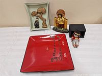 Group shot of all five items arranged on table