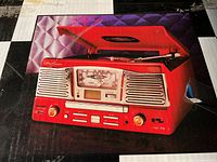 Sealed Sylvania retro turntable box front showing product image and branding