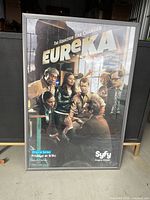 Full view of framed Eureka poster