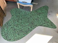 Top view of irregular foliage-print table