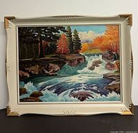 Full view of framed painting