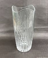 Front angled view showing overall shape and ribbed spiral pattern