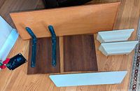 All shelves and brackets laid out