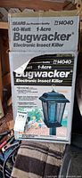 Front of boxed Sears Bugwacker electronic insect killer