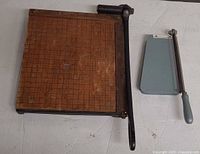 Top view showing both paper cutters