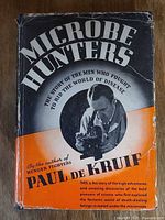 Front dust jacket of Microbe Hunters book