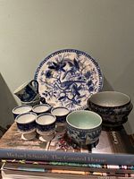 Group shot showing plate, mugs, egg cups, bowls