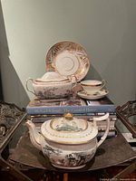 Group view of all porcelain pieces